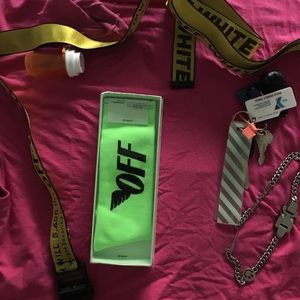 Off white industrial belt seen as in pics